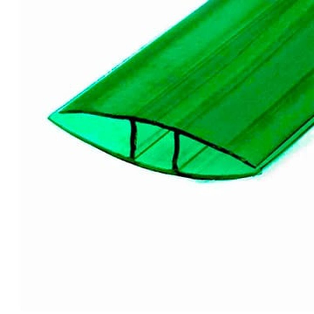 PERFIL H DE POLICARBONATO COMPOSTO COM ENCAIXE -VERDE - 6 METROS, , large